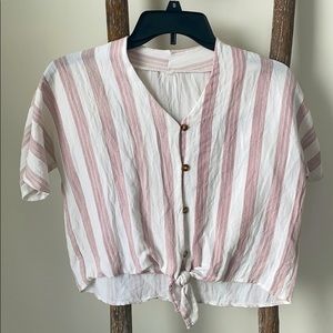 Striped Crop Top Tee